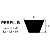 CORREA 813/856 TRAPECIAL B-32