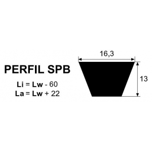 CORREA TRAPECIAL SPB-1250