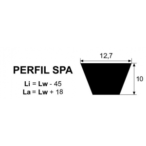 CORREA TRAPECIAL SPA-1832