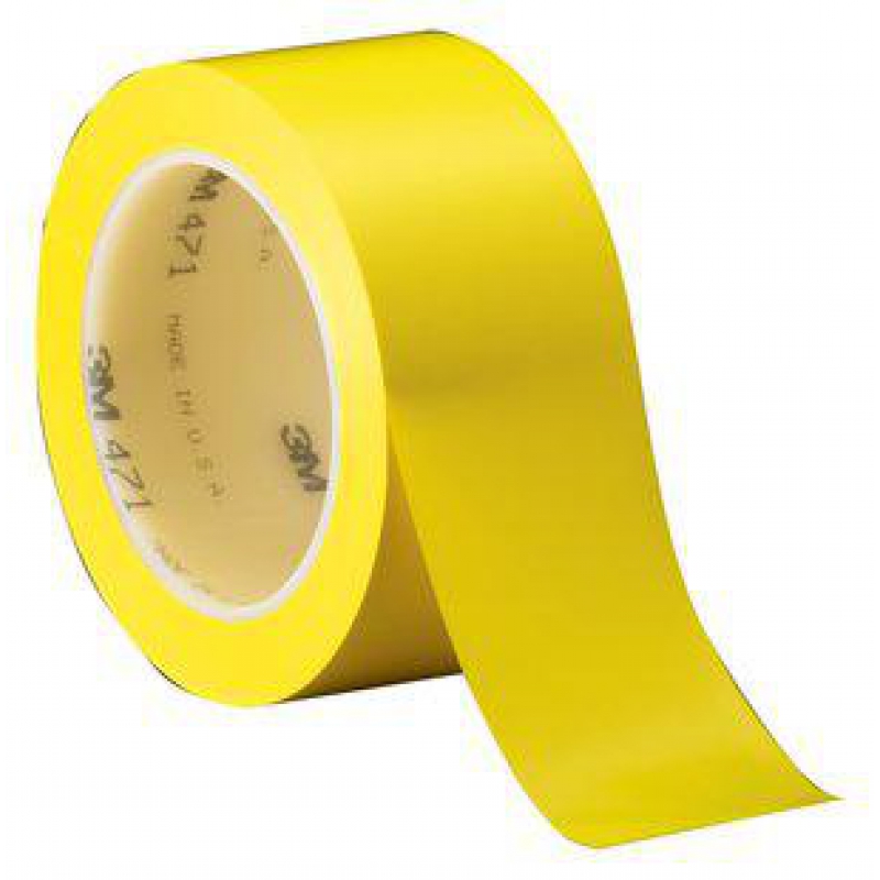 Cinta de vinilo brillante de colores, con autoadhesivo (2 cintas de 1/4  pulgadas x 25 pies (50 pies en total), amarillo fluorescente