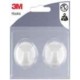 Gancho adhesivo plastico blanco ovalado M (pack 2) 3M