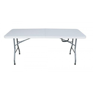 Mesa polietileno blanca multiuso plegable 179x75x73cm 