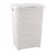 Cesto con tapa ropa sucia Natural Style 40L blanco 