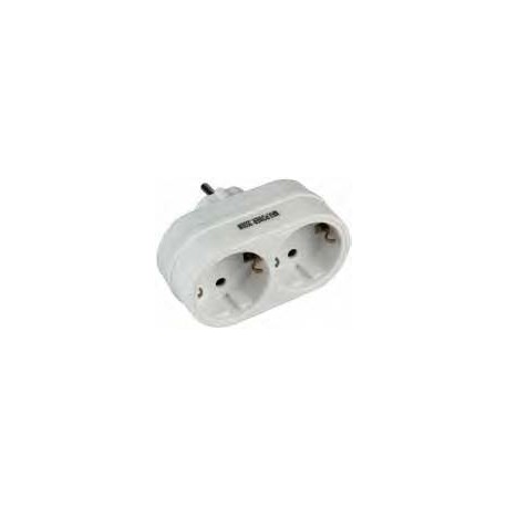 Regleta adaptador 2 vias schuko 3209 AMIG