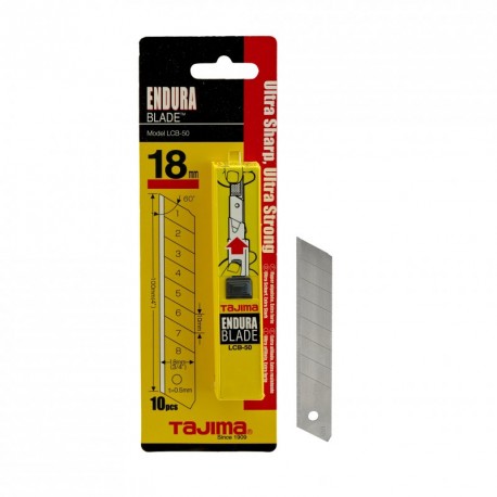 10 cuchillas cutter LCB-50 18mm TAJIMA