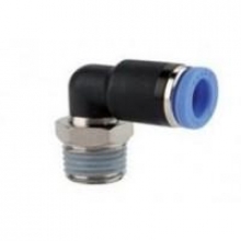 Racor PL codo macho 6-1/4" giratorio 