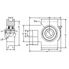 Soporte rodamiento tensor UCT208 