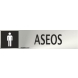 Señal adhesiva aseos hombre inox 50x200x0,8mm NORMALUZ