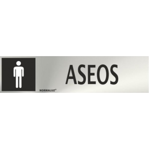 Señal adhesiva aseos hombre inox 50x200x0,8mm NORMALUZ