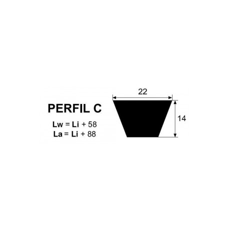 Correa trapecial c-82 li-2083 