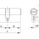 Cilindro seguridad M 4040N niquel leva larga IFAM