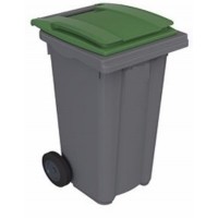 CONTENEDOR BASURA 120 LITROS 2 RUEDAS VERDE