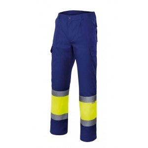 Pantalon forrado alta visibilidad 156-140 azulina/amar.fluor VELILLA