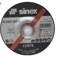 Disco corte inox EHT 125x1.0 Basic (10 unidades) SINEX