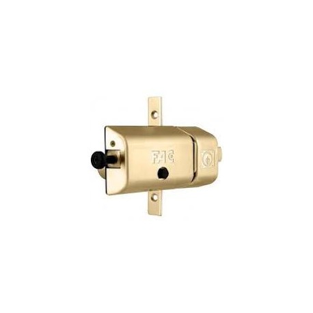 Cerrojo acorazado 546-RP/80 RK uve bombin 50mm dorado FAC