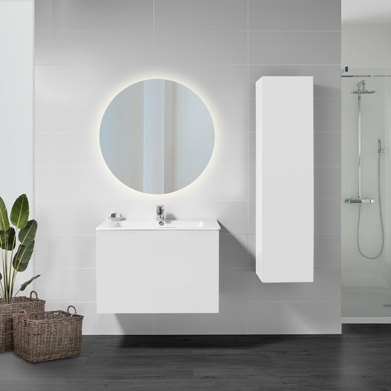 Emuca espejo redondo con luz LED para baño de Ø60cm - Ferretería