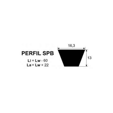 Correa trapecial SPB-3000 