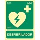 Señal Desfibrilador PVC 224x300 0,7mm  Tipo B homologada NORMALUZ