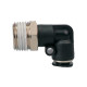 Racor PL codo macho corto conico 8-3/8" giratorio 