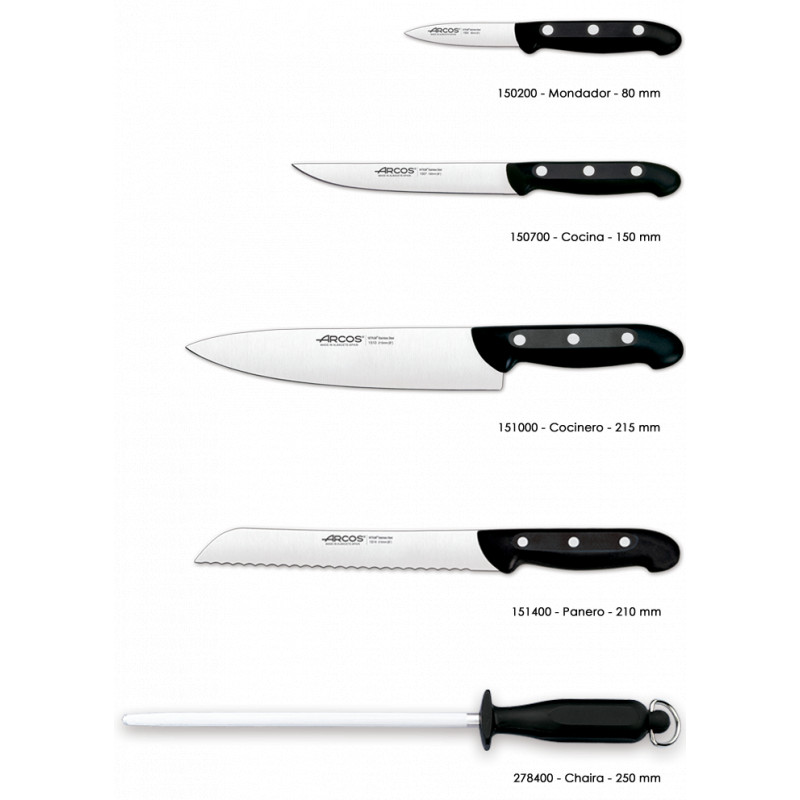 Encontramos el juego de cuchillos definitivo para completar nuesta cocina:  es de la marca Arcos y está rebajado casi ochenta euros