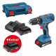 Set taladro GSB 18V-21 + 3 GBA 2,0Ah + GAL 18V-20 BOSCH