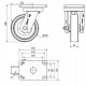 Rueda giratoria extrafuerte nylon HLB-PO 450kg 150ø ALEX