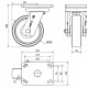 Rueda giratoria extrafuerte acero HLB-TA 1175kg 150ø ALEX