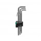 Juego 9 llave allen punta bola 950 PKL/9 SM N *cromo* WERA