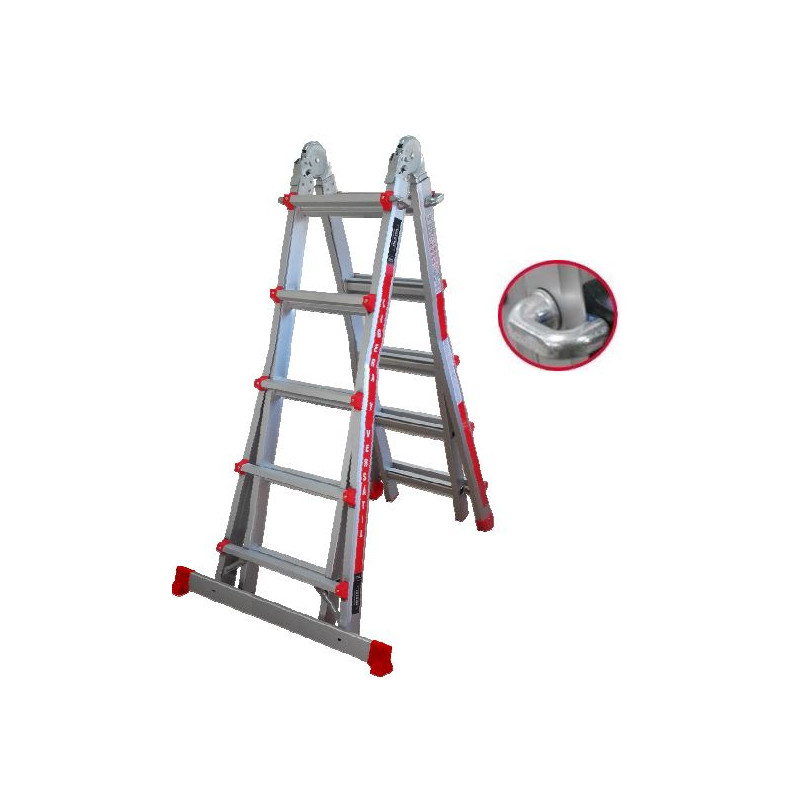 Escalera de Aluminio Uso Profesional modelo EXTRA - 5 Peldaños