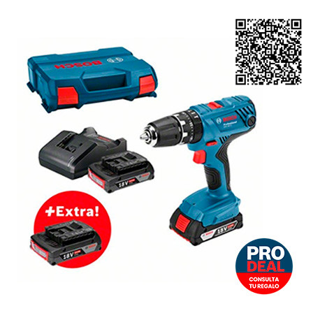 Set taladro GSB 18V-21 + 3 GBA 2,0Ah + GAL 18V-20 BOSCH