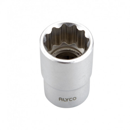 Llave vaso cuadradillo 1/2"" 12 caras 13 mm" ALYCO