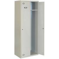 Modulo 2 taquillas MONTADAS 1 puerta 1800x600x500mm gris SIMON