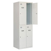 Modulo 2 taquillas MONTADAS 2 puertas 1800x600x500mm gris SIMON