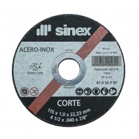 Disco corte inox EHT 115x1.0 Basic (10 unidades) SINEX