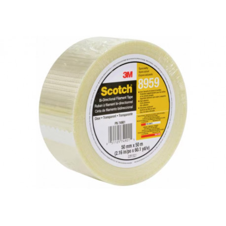 Cinta Scotch filamentos bidirec 8959 transparente 50mmx50m 3M