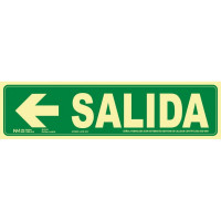 Señal salida izquierda pvc 105 x 402 x 0,7 mm NORMALUZ