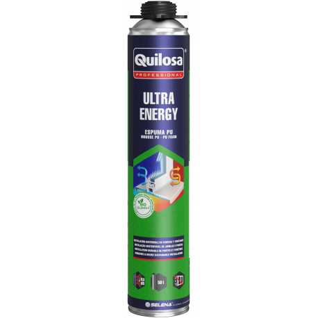 Espuma de poliuretano pistola Ultra-Energy 750ml ES-FR-GB-PT QUILOSA