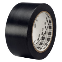 Cinta señalizacion adhesiva vinilo 764I 50mm x 33m negra 3M