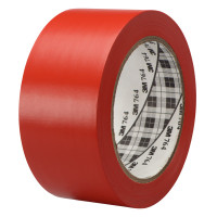 Cinta señalizacion adhesiva vinilo 764I 50mm x 33m roja 3M