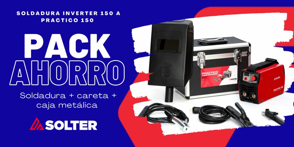 Pack de Soldadura Inverter Practico 150 SOLTER