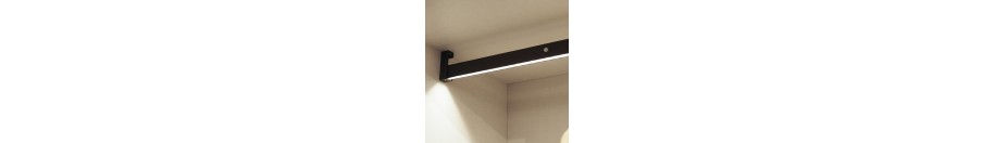 Emuca Barra para armario con luz LED, regulable 708-858 mm - Ferretería  Campollano